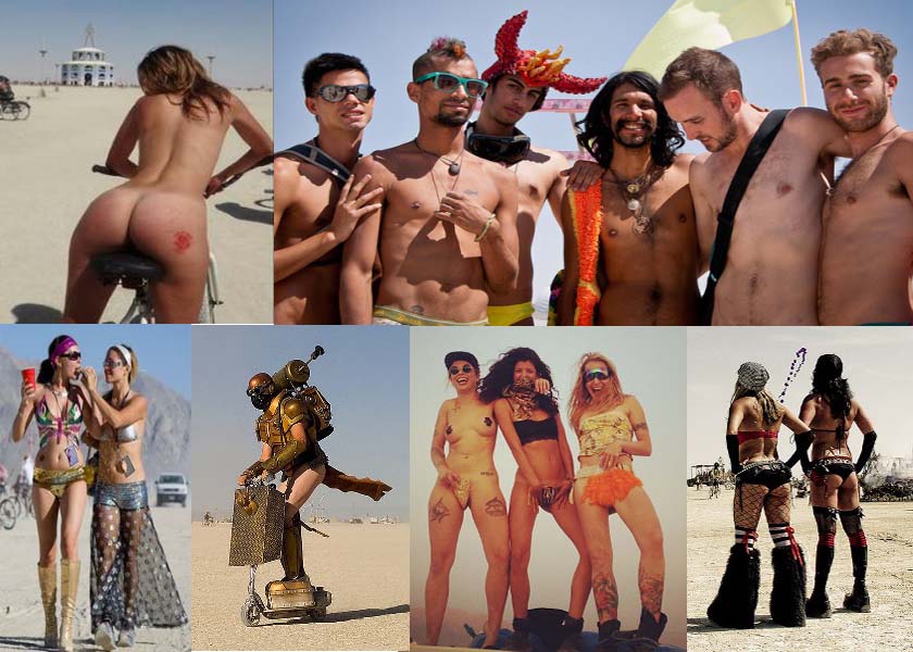 burners letting it all hang out at burning man
